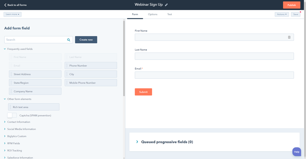 hubspot form hubspot form